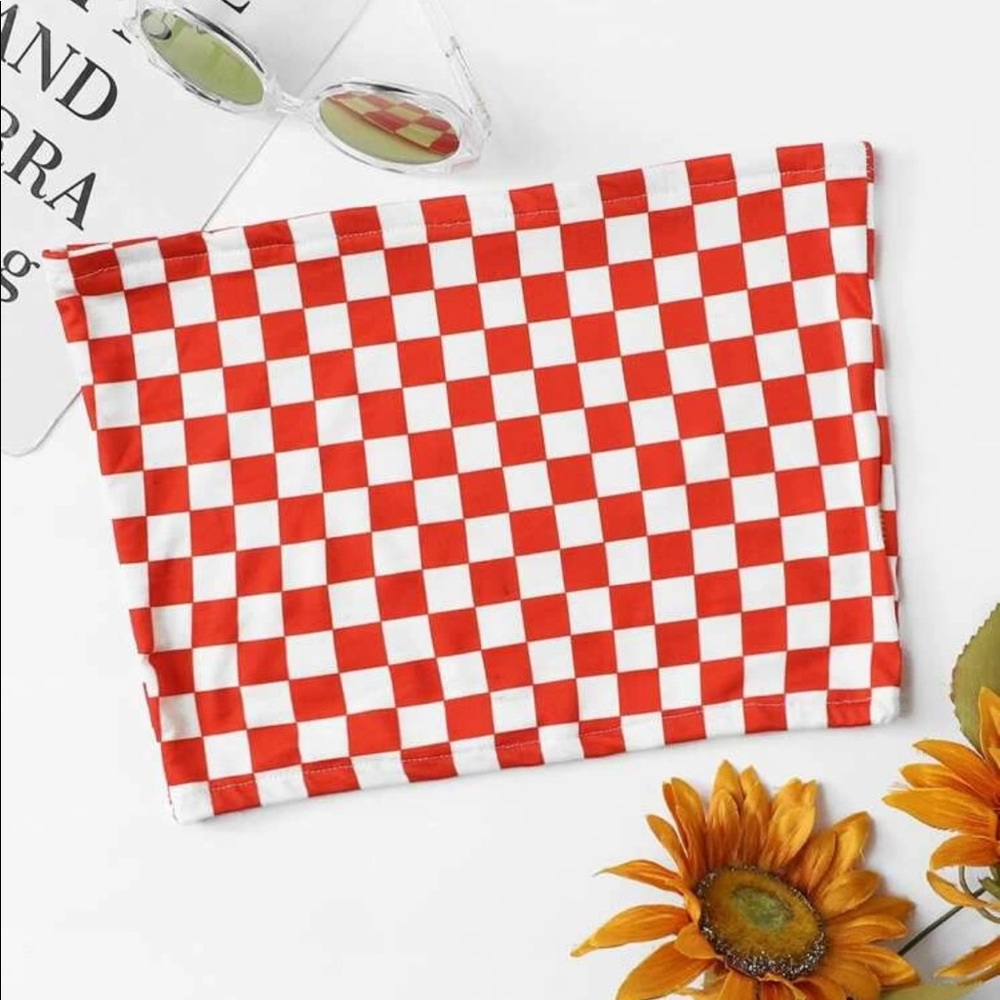 Checkered tube top